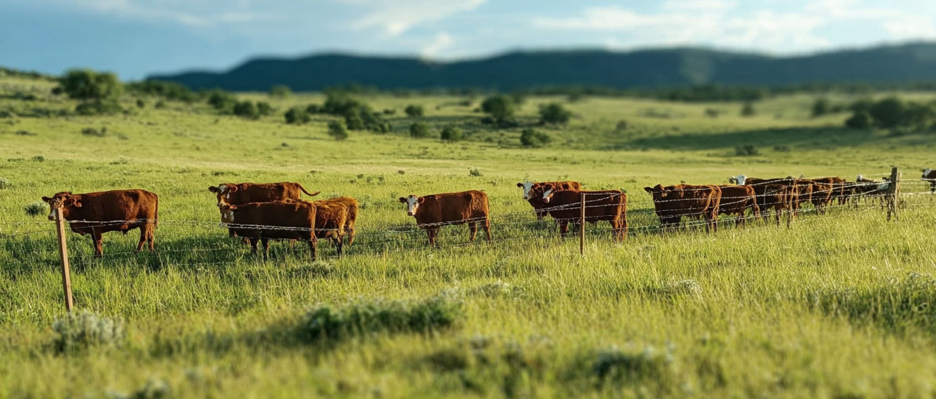 Cattle grazing on open rangeland